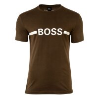 HUGO BOSS mens T-Shirt short sleeve - RN Slim Fit, round neck, logo print, UV protection