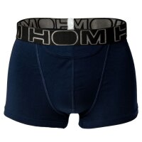 HOM Herren Boxer Shorts, 2er Pack - HOM Boxerlines #2, Baumwolle Blau/Grau M