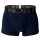 HOM Herren Boxer Shorts, 2er Pack - HOM Boxerlines #2, Baumwolle Blau/Grau M