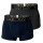HOM Herren Boxer Shorts, 2er Pack - HOM Boxerlines #2, Baumwolle Blau/Grau 2XL