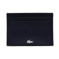 LACOSTE Herren Kreditkartenhülle, echtes Leder - Credit Card Holder, 7,5x11x1cm (HxLxB) Blau