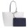 LACOSTE Damen Wendetasche mit Pochete - ANNA Shopping Bag, 35x30x14cm (BxHxT), mehrfarbig