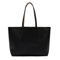 LACOSTE Damen Wendetasche mit Pochete - ANNA Shopping Bag, 35x30x14cm (BxHxT), mehrfarbig Schwarz/Beige