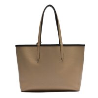 LACOSTE ladies reversible bag with pochete - Shopping Bag, 35x30x14cm (WxHxD), multicoloured Black/Beige