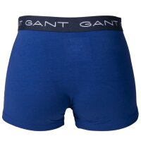 GANT Herren Boxer Shorts, 3er Pack - Trunks, Cotton Stretch Blau/Hellblau/Schwarz S