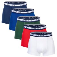 GANT Men Boxer Shorts, Pack of 5 - Basic Trunks, Cotton Stretch