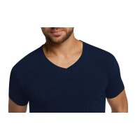 Bamboo basics mens t-shirt VELO, pack of 2 - Undershirt, V-neck, Single Jersey Navy XL (X-Large)