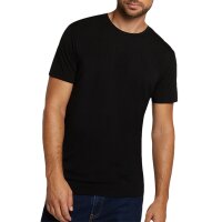 Bamboo basics mens t-shirt RUBEN, pack of 2 - undershirt, crew neck, Single Jersey Black S (Small)