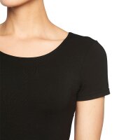 Bamboo basics Damen T-Shirt KATE, 2er Pack - Unterhemd, Rundhals, Single Jersey Schwarz S