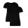 Bamboo basics Ladies T-Shirt KATE, pack of 2 - undershirt, crew neck, Single Jersey Black M (Medium)