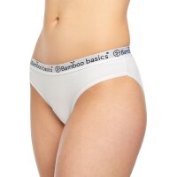 Bamboo basics Damen Slips YARA, 3er Pack - Logo-Bund, atmungsaktiv, Single Jersey Weiß S