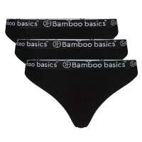 Bamboo basics ladies String EMMA, 3-pack - Logo waistband, breathable, Single Jersey