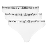 Bamboo basics ladies String EMMA, 3-pack - Logo waistband, breathable, Single Jersey