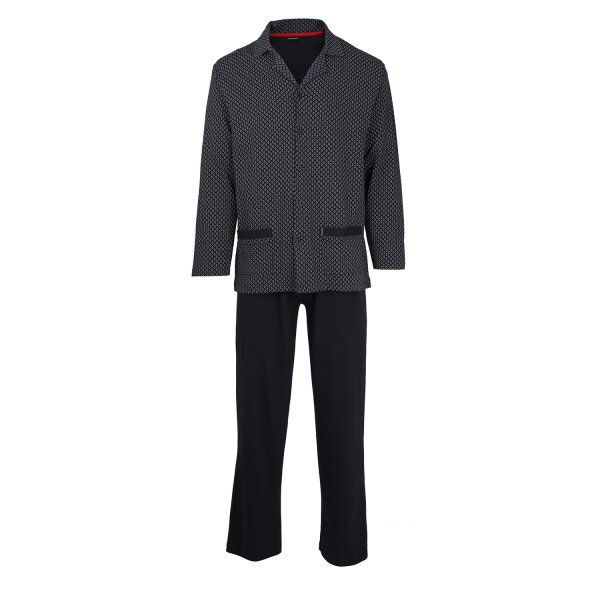 GÖTZBURG Mens Pyjamas Set - long, Cotton, patterned  Blue M (Medium)