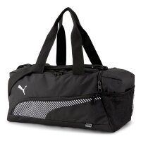 PUMA Unisex Sporttasche - Fundamentals Sports Bag XS, Puma Cat Logo, 22x40x22cm (HxBxT) Schwarz