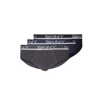 SKINY mens briefs 3-pack - Brasil Briefs, underwear set, cotton stretch Grey/Blue/Black 2XL (2X-Large)