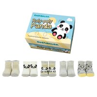 CUCAMELON Baby Socks, 5-Pack - Stocking, Animal Motives, 0-1 Years, One Size Panda