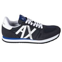 A|X ARMANI EXCHANGE Herren Sneaker Low - Schnür-Schuh, Retro, Logo, 41-46 Marine EU 45