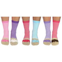 United Oddsocks Damen Socken, 6 Socken Pack - Strumpf, Mottomotive Donuts 37-42