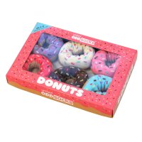 United Oddsocks Ladies Socks, 6 Socks Pack - Stockings, Motto Donuts 37-42 (UK 6,5-10,5)