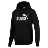 PUMA Herren Hoody - ESS, großes Puma Cat Logo Schwarz L