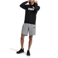 PUMA Herren Hoody - ESS, großes Puma Cat Logo Schwarz L