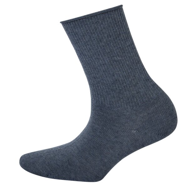 Hudson 1 Paar Damen Socken, Relax Soft Strumpf, Komfortbund, Einfarbig Jeans Melange 35-38 (2,5-4,5 UK)