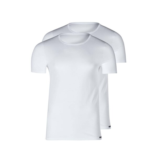 SKINY Herren T-Shirt, 2er Pack - Unterhemd, Halbarm, Crew Neck, Rundhals, Cotton
