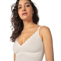 SKINY Damen Spaghetti-Shirt - Top, V-Ausschnitt, Pads, Micro Lovers, Mikrofaser Weiß S