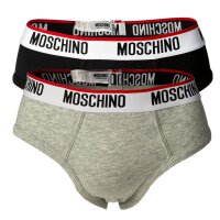 MOSCHINO Mens Briefs 2-Pack - Slips, Underpants, Cotton Stretch, uni