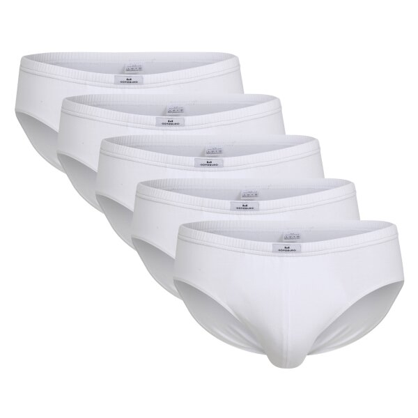 Götzburg Mens Briefs 5-pack - Single Jersey, Underwear Set, Cotton Stretch White M (Medium)