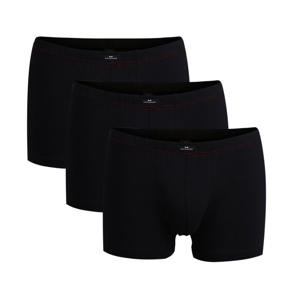 Götzburg Mens Pants 3-Pack - Single Jersey, Underwear Set, Cotton Stretch Black XL (X-Large)