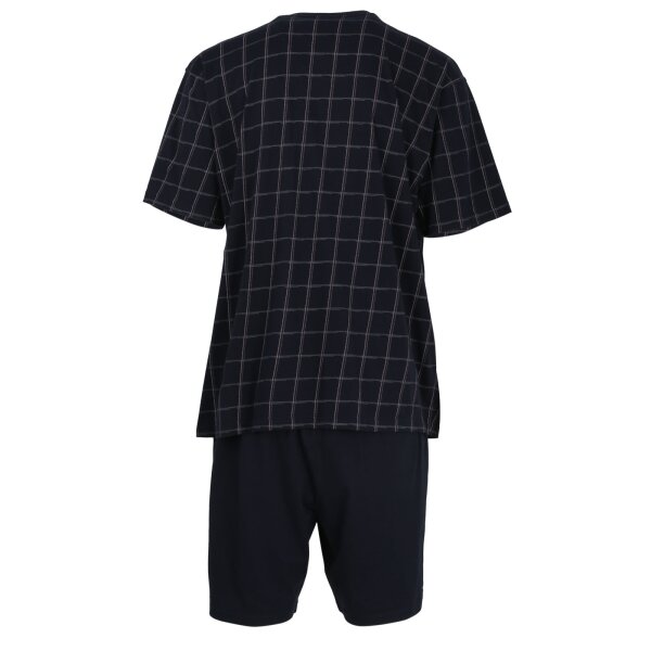 GÖTZBURG Mens Pyjamas Set - short, V-Neck, patterned  Blue 4XL (XXXX-Large)