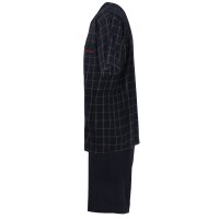 GÖTZBURG Herren Schlafanzug Set - kurz, V-Ausschnitt, gemustert Blau 4XL