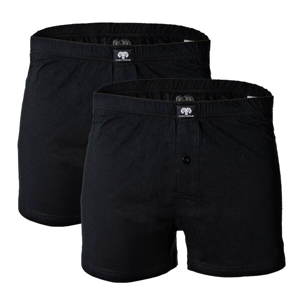 CECEBA Herren Shorts, Vorteilspack - Boxershort, Basic, Baumwolle, M-8XL, einfarbig Schwarz M 2er Pack (1x2P)