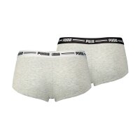 PUMA Ladies Mini Shorts - Iconic, Soft Cotton Modal Stretch, Pack of 2 Grey Melange XS (X-Small)