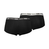 PUMA Damen Mini Shorts - Iconic, Soft Cotton Modal Stretch, 2er Pack Schwarz M