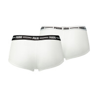 PUMA Damen Mini Shorts - Iconic, Soft Cotton Modal Stretch, 2er Pack Weiß XL