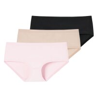 SCHIESSER Damen Panty, 3er Pack - Invisible Cotton, Nahtlos, Vorteilspack