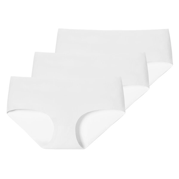 SCHIESSER Damen Panty, 3er Pack - Invisible Cotton, Nahtlos, Vorteilspack Weiß/Weiß/Weiß S