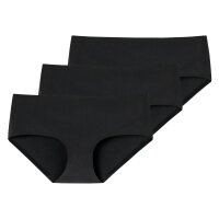 SCHIESSER ladies panty, 3-pack - Invisible Cotton, seamless, advantage pack Black/Black/Black S (Small)