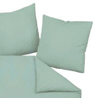 Janine bed linen 2 pieces - Mako-Soft-Seersucker, cotton, non-iron, plain Green 135x200cm