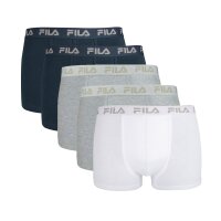FILA Herren Boxer Shorts, 5er Pack - Logobund, Urban, Cotton Stretch, einfarbig
