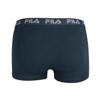 FILA Herren Boxer Shorts, 5er Pack - Logobund, Urban, Cotton Stretch, einfarbig Blau M