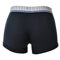 BIKKEMBERGS mens shorts, pack of 3 - TRIPACK TRUNK, Stretch Cotton, Logo, uni White/Black/Blue S (Small)