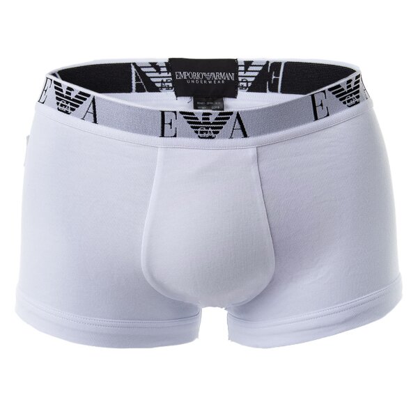EMPORIO ARMANI Mens Shorts - Trunks, Pants, Underwear, Stretch Cotton white S (Small)
