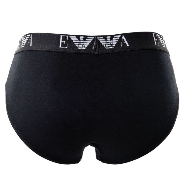 EMPORIO ARMANI Herren Slips Vorteilspack - Briefs, Unterwäsche, Stretch Cotton schwarz S  3er Pack (1x3P)