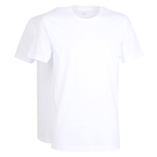 bugatti mens t-shirt, pack of 2 - vest, crew neck, round neck, slim fit, cotton