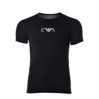 EMPORIO ARMANI Herren T-Shirt - Rundhals, Halbarm, Stretch Cotton, 2er Pack Schwarz S