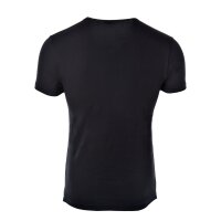 EMPORIO ARMANI Mens T-shirt - Round Neck, Half Sleeve, Stretch Cotton, Pack of 2 Black S (Small)